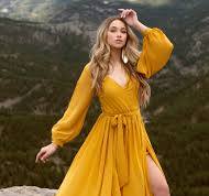 mustard dress