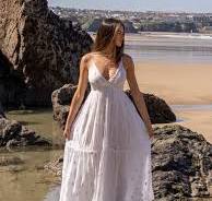 white beach dress