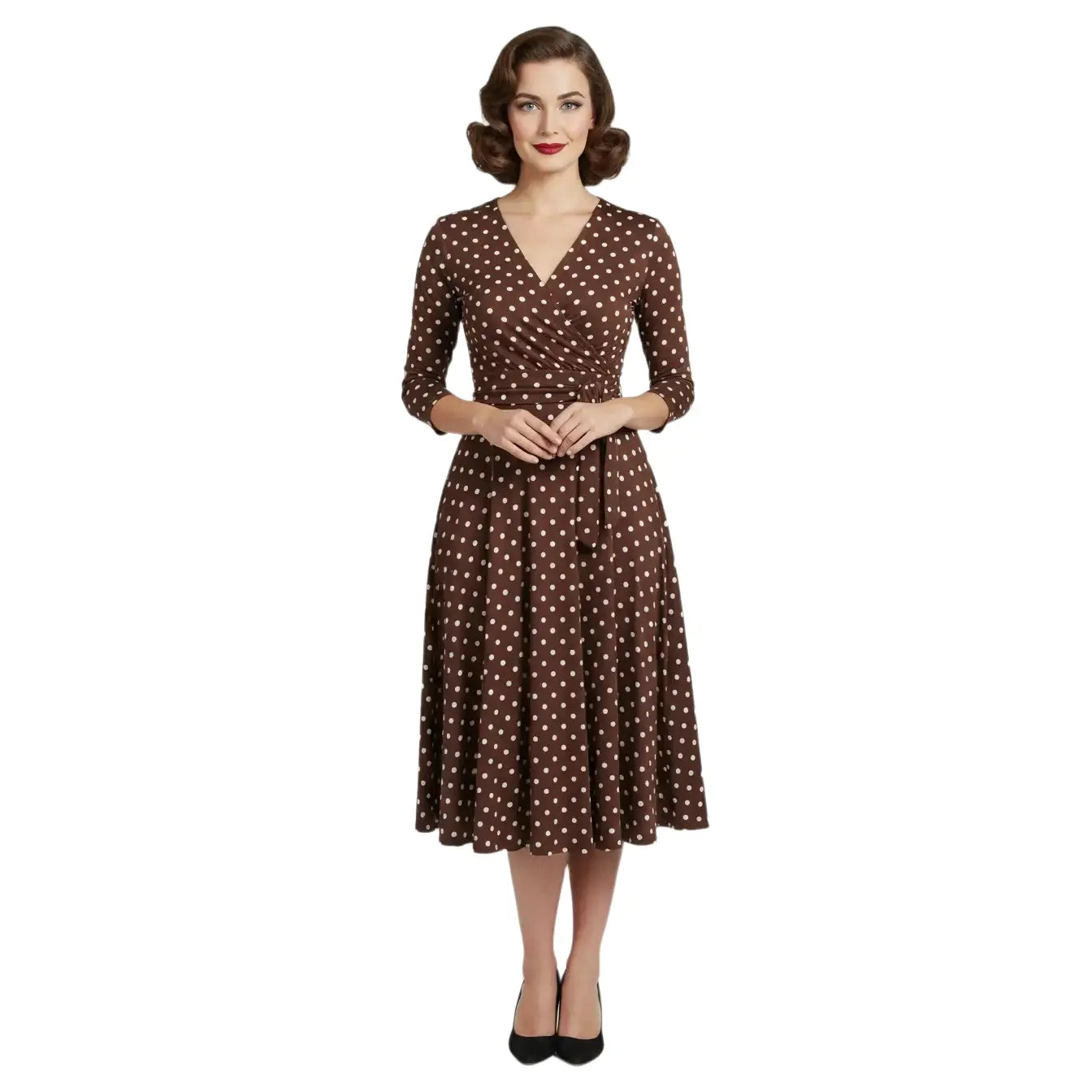 brown midi dress