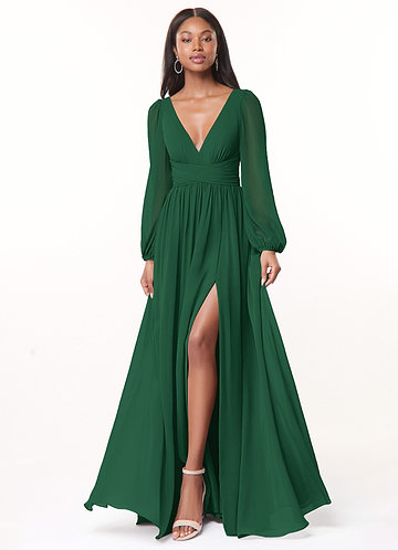 green long sleeve dress