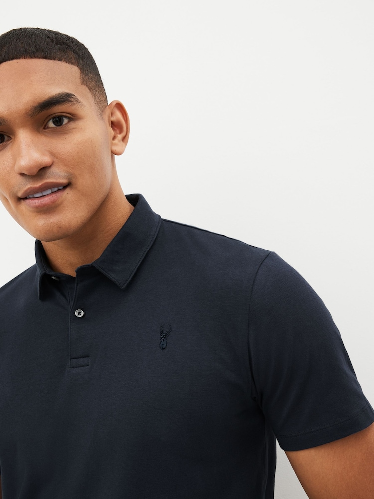 navy polo shirt