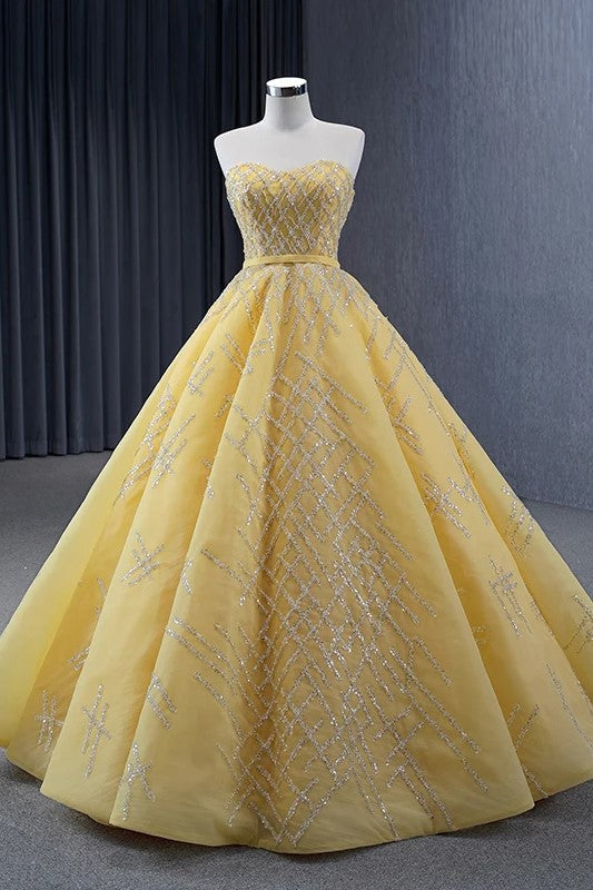 yellow prom dresses