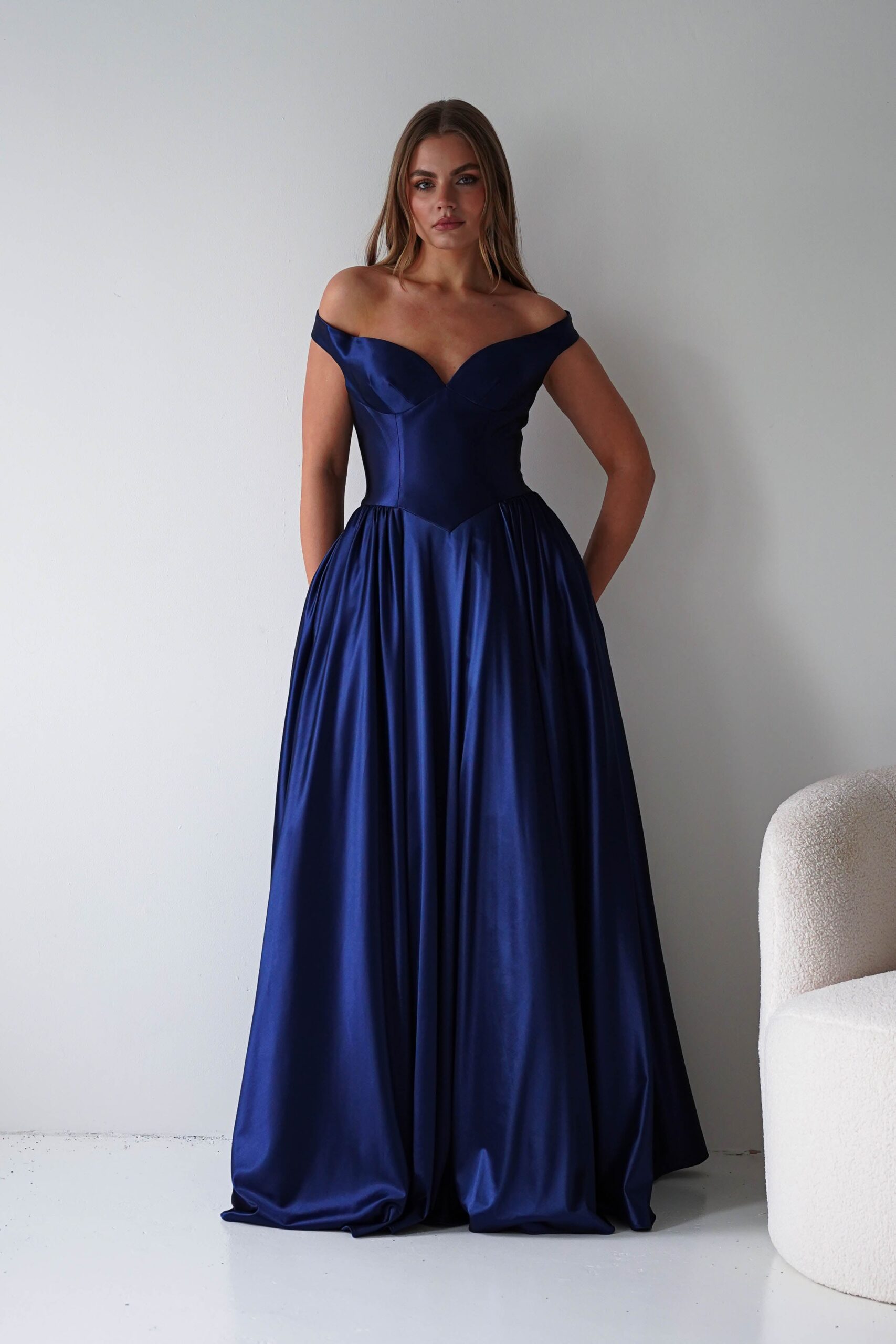navy formal dress